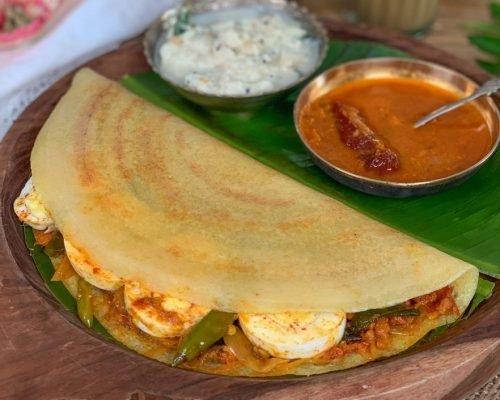 egg masala dosa