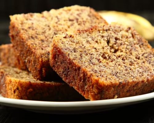 sliced banana cake